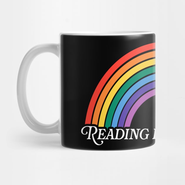 Reading is Overrated Rainbow by darklordpug